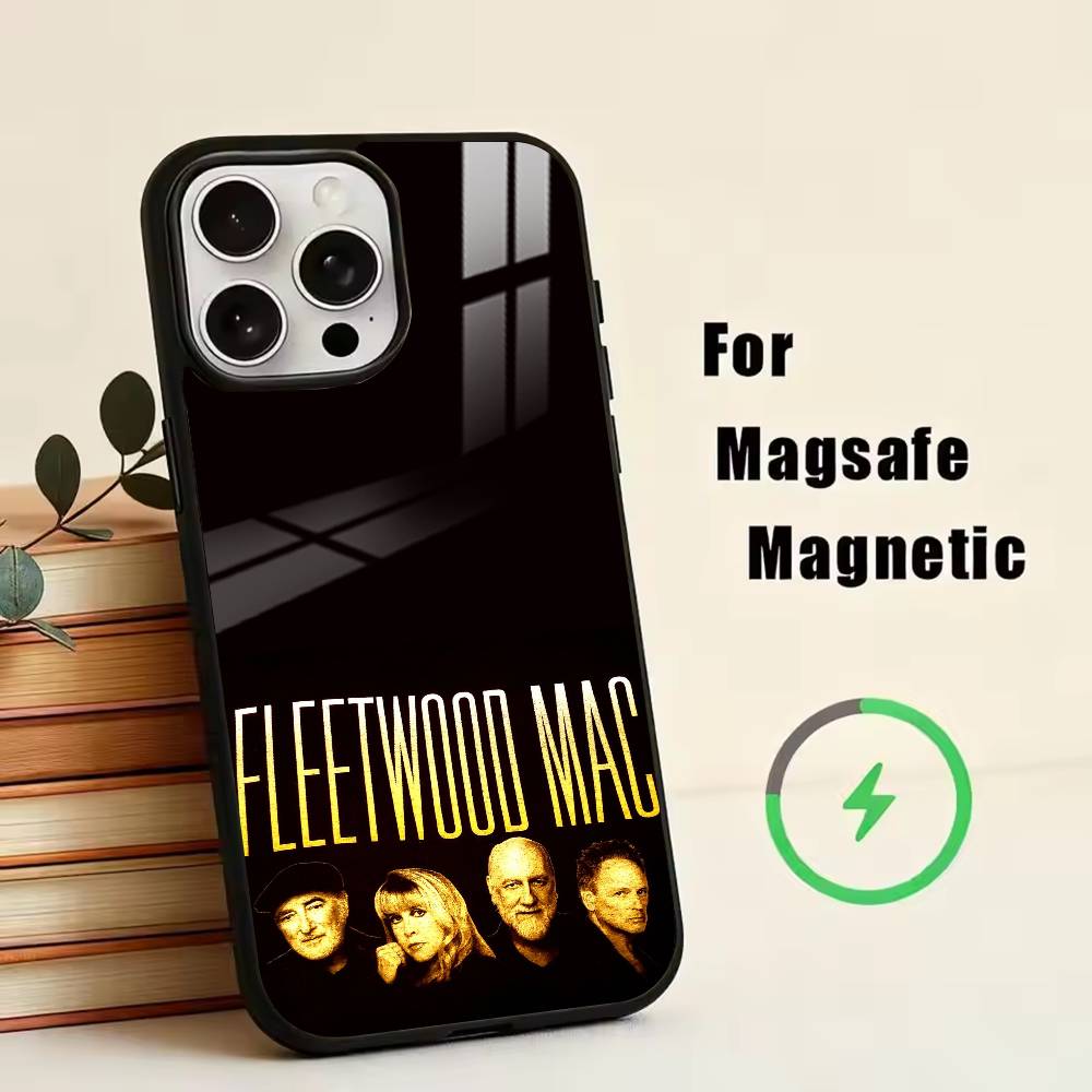 Band F-Fleetwood M-Mac Telefoonhoesje Voor iPhone17,16,15,14,13,12,11 Plus,Pro Magnetisch Voor Magsafe Draadloos Opladen