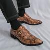 Luksusowe Nowe Designerskie Szpiczaste Mokasyny Monk Strap Dla Mężczyzn Skóra Wężowa Suknia Ślubna Bal Maturalny Buty Formalne Obuwie Zapatos Hombre