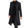 Men Coat Solid Color Turn-down Collar Cardigan Leisure Winter Jacket for Daily Wear