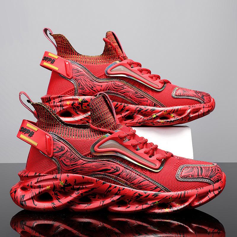 Fashion New Men's Sneakers Printed Ultra Light Thick Bottom Casual Shoes Soft Bottom Wear resistant Running Shoes Zapatos Para Hombres