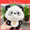 Lovely Plush Soft Panda Keychain Doll Cute Bubble Blowing Design Perfect For Gifts Collectibles And