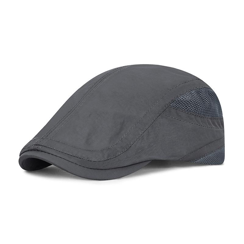 Summer Outdoor Thin Stitching Mesh Quick-Drying Cap Youth Solid Color Sunshade Breathable Peaked Cap