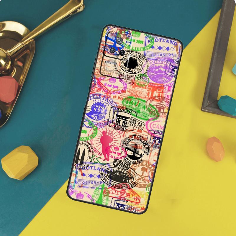 Passport Travel Stamps Case For Xiaomi 13 14 15 Ultra 11T 12T 13T 14T Pro POCO X7 Pro X3 X5 X6 F5 F6 M6 Pro Funda