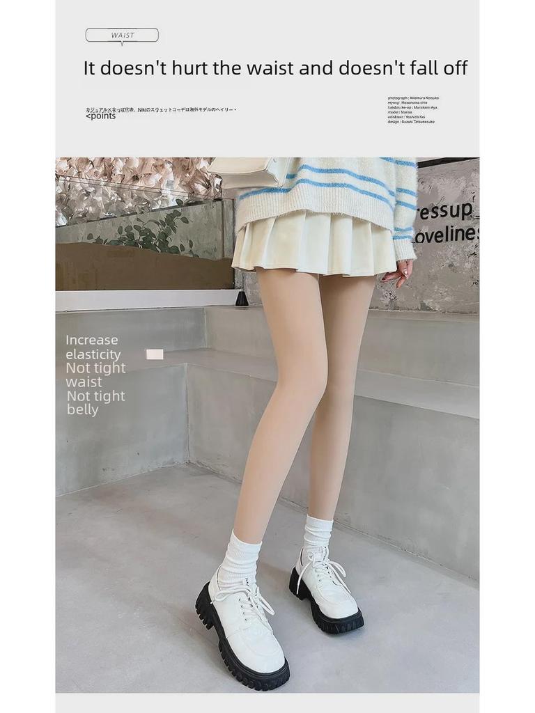 Herbst/Winter Nude Feel Einteilige Leggings: Hautfarbene Strumpfhose für Damen