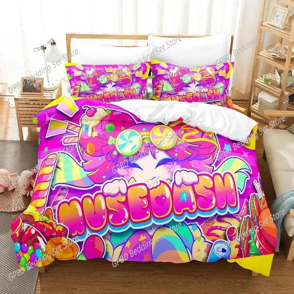 New 3D Print Anime Muse Dash Game Bedding Set Single Twin Double Queen King Cal King Size Bed Linen Set