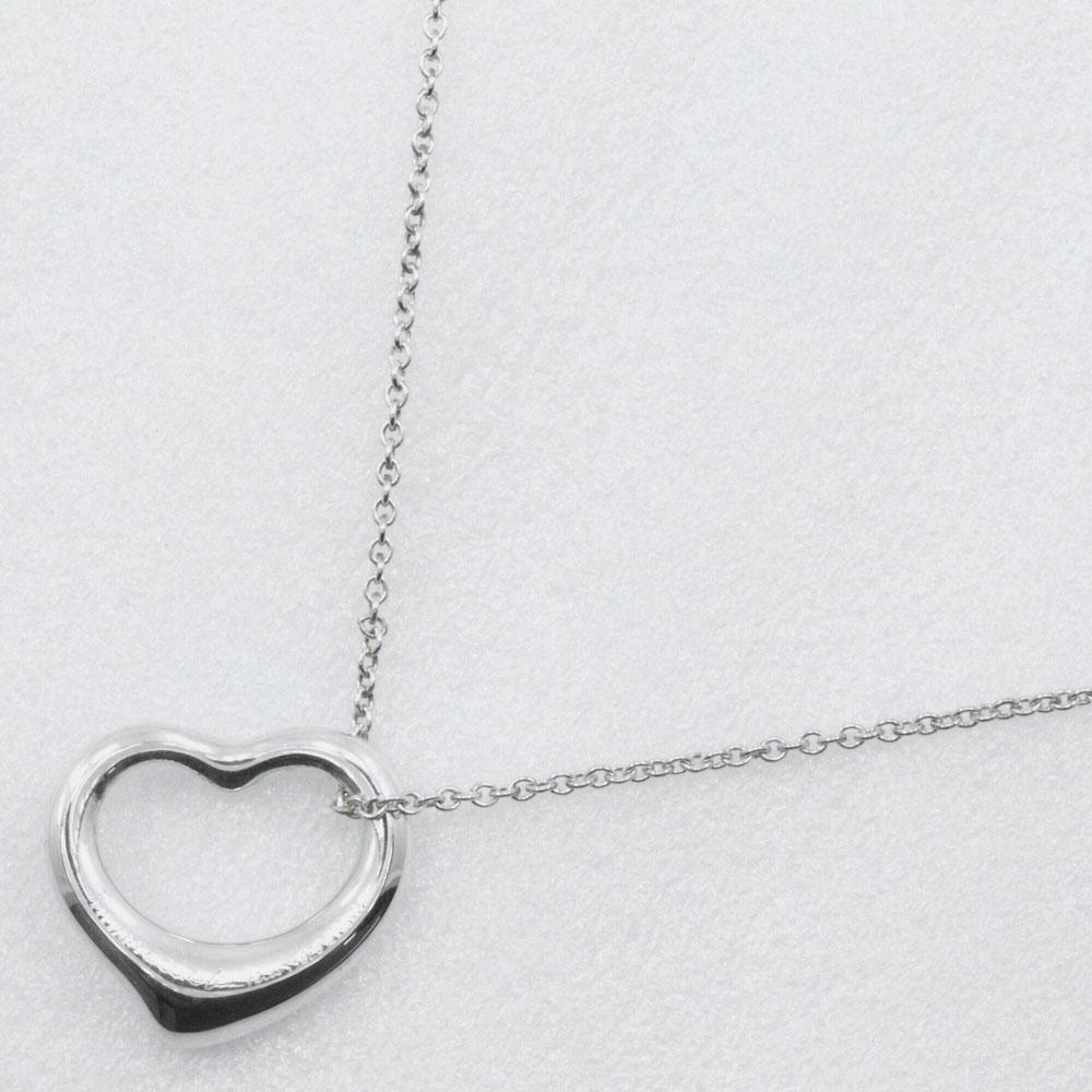 TIFFANY&Co. Open heart Necklace Elsa Peretti Silver925 heart 2.6g Women Used