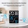 Digital Alarm Clock with Date Temp Displayed Dual Alarms LED Clock Indoor Household Temperature and Humidity Meter Desktop Clock