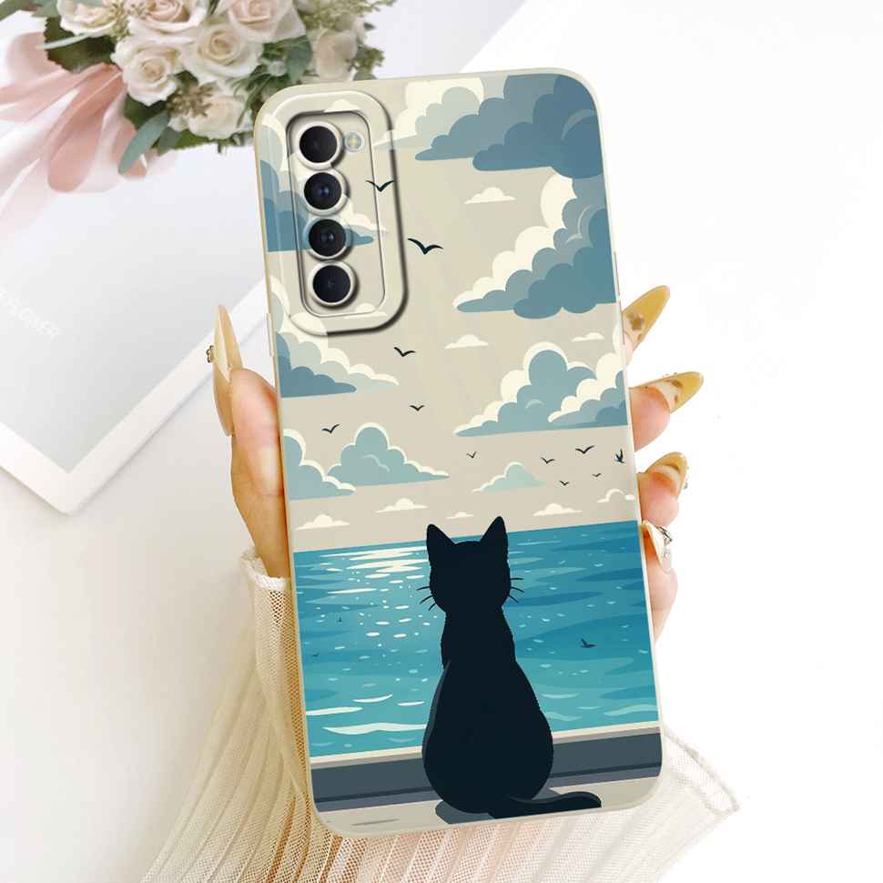 For Oppo Reno4 Case Reno 4 Pro Soft Silicone Cute Couple Rabbit Phone Back Cover For Oppo Reno 4 Reno4 Pro 4G Cases