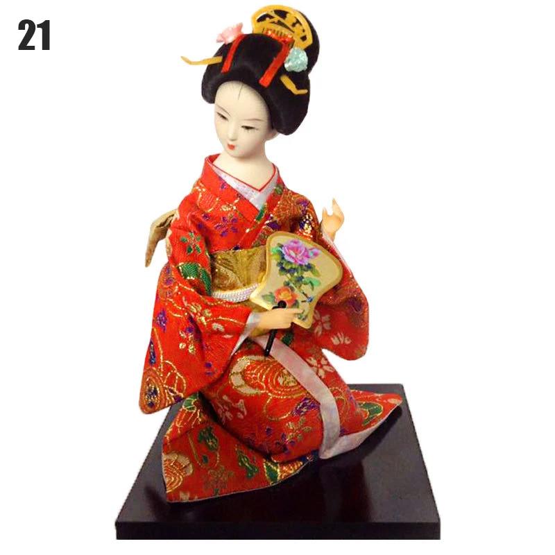 Japanese Geisha Doll Asian Handmade Crafts Kimono Doll Home Table Decor Miniature Figurines Sculpture Collection Gift Creative
