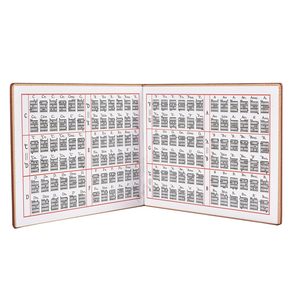 6 String Acoustic   Classical   Electric Guitar Chord Book Paperback Chart