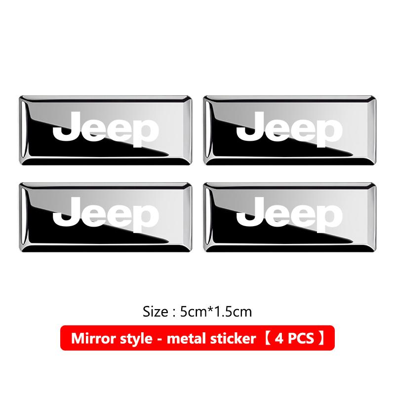 Car Trunk Body Sticker Aluminum Alloy Emblem Auto Stickers For Jeep Compass Renegade Cherokee Wrangler JK Patriot Liberty