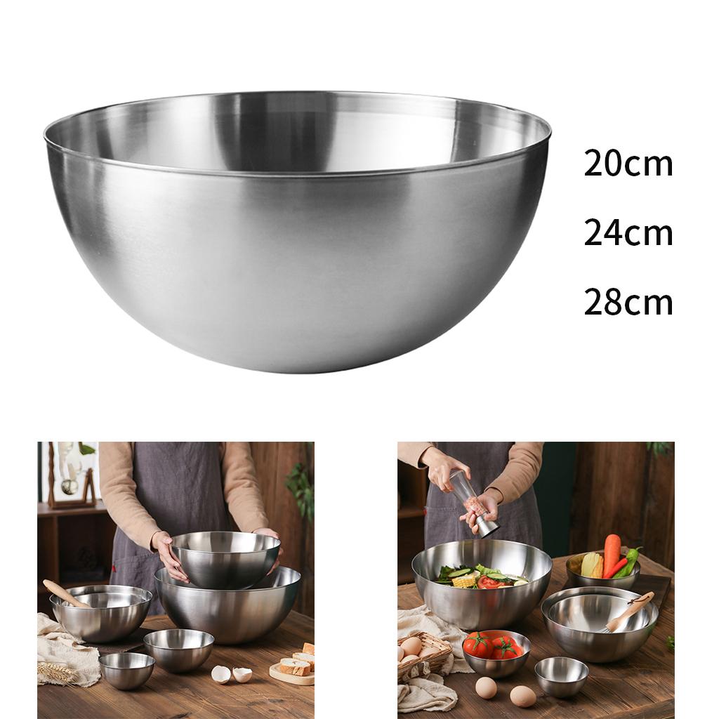 Stainless Steel Mixing Bowls Food Storage Organizers Reusable Heavy Duty for Mixing,