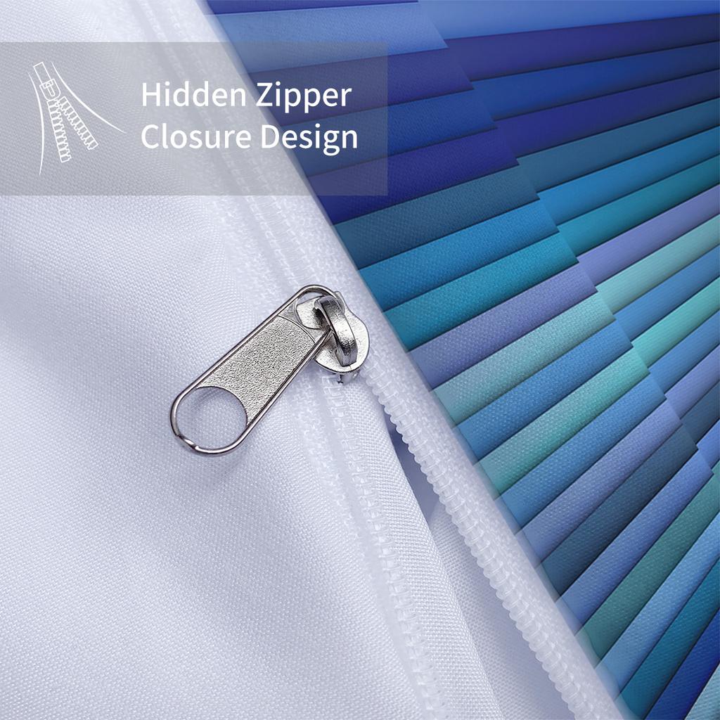 3pcs 3D grid current visual themed pattern printed bedding set, for teenagers and adult's bedroom, Halloween gift