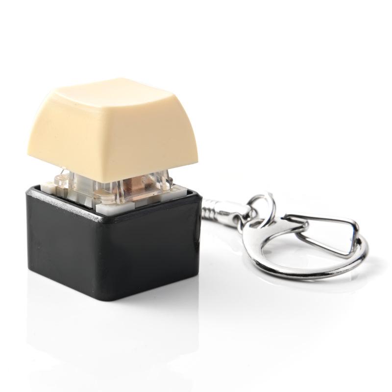 Single-Key Luminous Mechanical Keyboard Stress Relief Button Keychain Toy