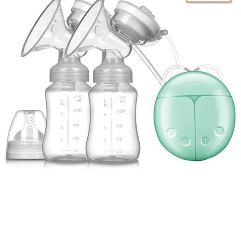 Double Electric Breast Pumps Powerful Nipple Suction USB Electric Breast Pump with Baby Milk Bottle Cold Heat Pad Nippl