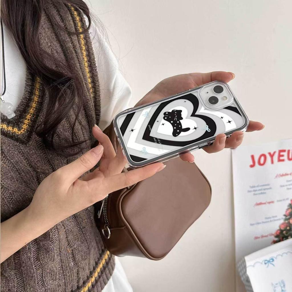 Love kitten three-in-one suitable for Apple 16 mobile phone 15iphone13PROMAX Huawei Xiaomi 14 mobile phone case