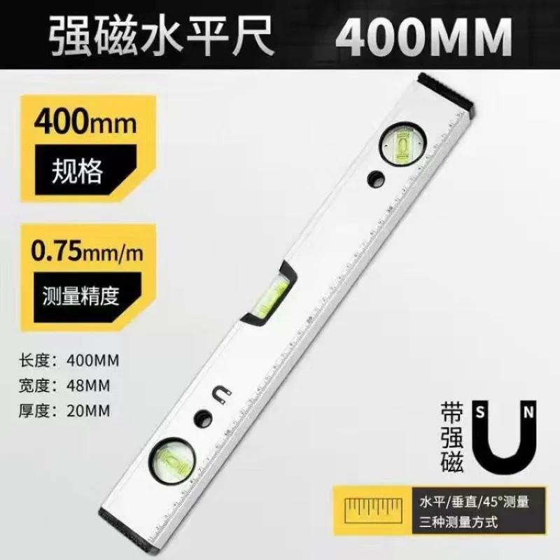 Magnetic Torpedo Level Tool Spirit Level with 3 Vials Aluminum Shockproof Bubble Level High Visibility Durable Measuring Leveler