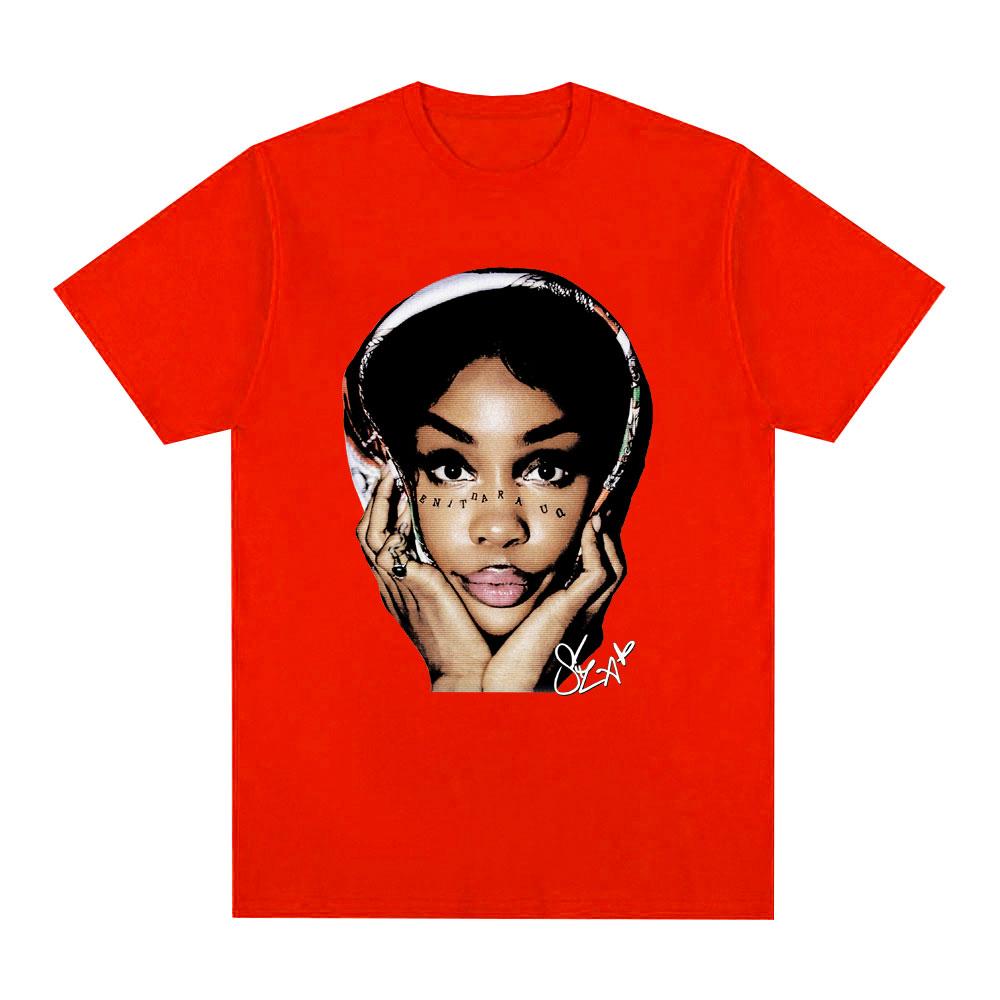 SZA Graphic Print Tshirts Unisex Women Fashion Hip Hop Tshirt Summer Cotton Casual Short Sleeve Oversized T Shirts Streetwear