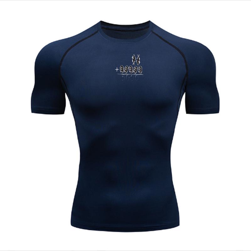 Fitness Sportswear Teenagers Moisture-Wicking T-shirt Graphic Tops Tight Training Clothes Breathable Slim Fit Compression Running Moisture-Wicking