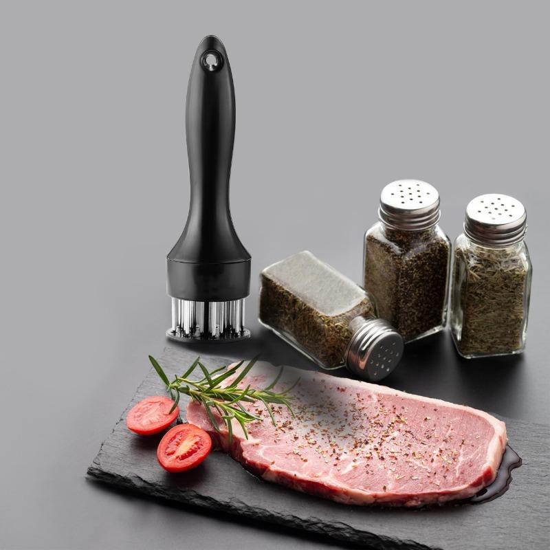 

New Meat Tenderizer Tool with Ultra Sharp Stainless Steel Needle Blades Meat Tenderizer Tool Profession Kitchen Gadgets Jacquard 16 pins чёрный