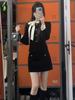 2024 Autumn/Winter Women's French Bow Top & Slim Mini Skirt Set