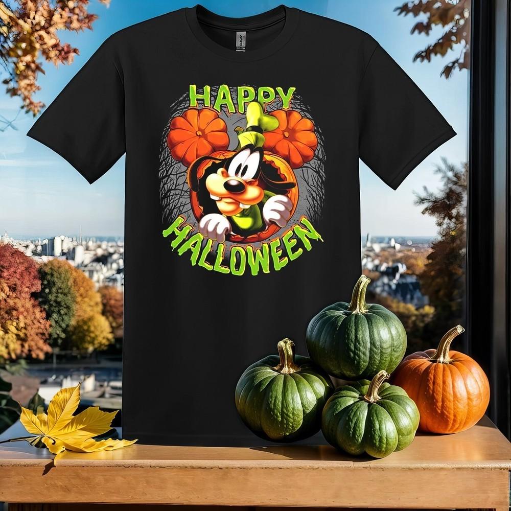 

Happy Halloween Goofy Pumpkin T-shirt T shirt Men Women Unisex Tshirt SY455 3XL