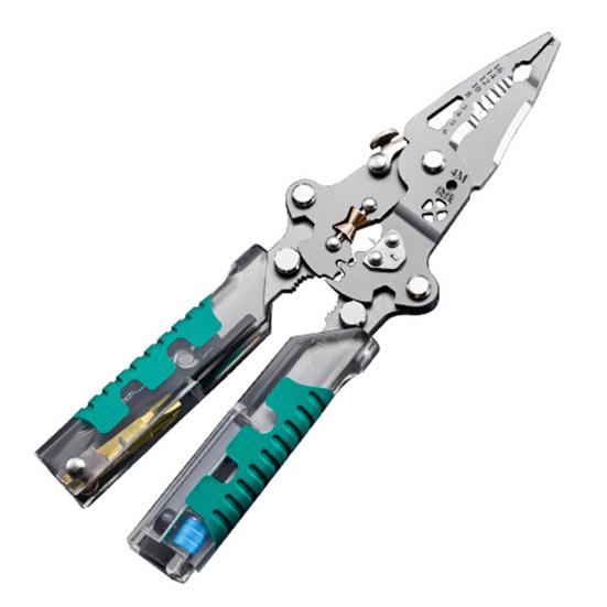 

Отвертка Стриппер для проводов Эргономичная Нескользящая Ручка Легко Использовать Складная Конструкция Компактный Мультиинструмент Плоскогубцы Электрика A