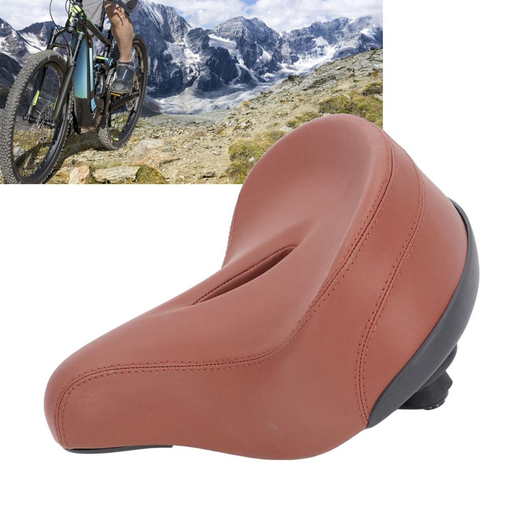 Comfortable Bike Seat for Women Men PVC Leather Shock Absorbing Foam Padded Bike Saddle Cushion Replacement for Mountain Road Bike