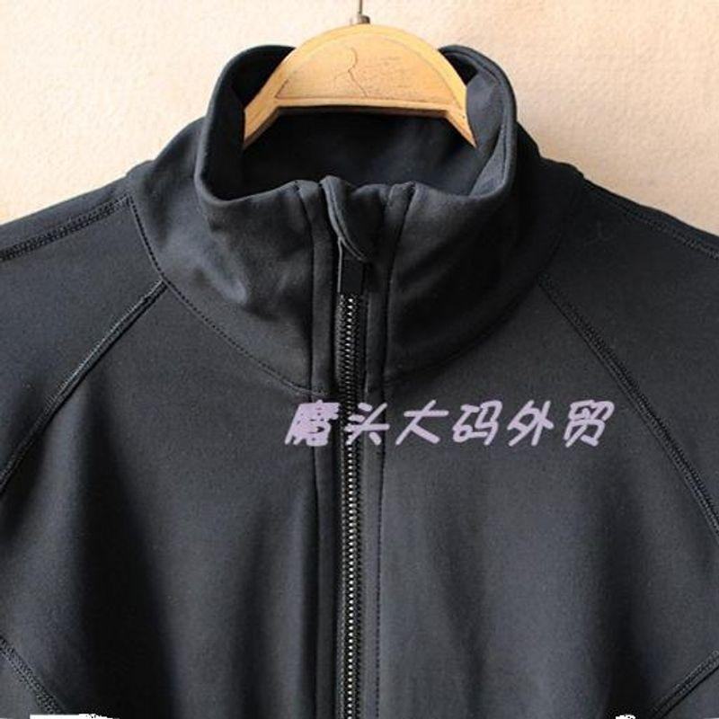 European Sheet Women's Spring & Fall Outdoor Sports Running Cardigan Quick-Drying Brushed High Elastic Zipper Pocket Yoga Outwear 591