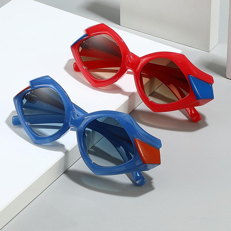 Durable High Quality High End Designer Style Retro Trendy Edgy Punk Oversized Female For Both Male Sun Glasses