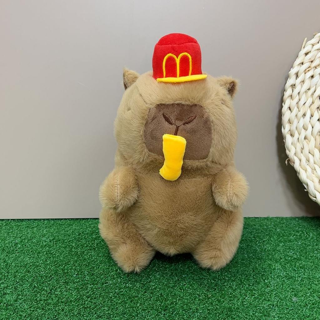 Hat French fries capybara plush toy sports kapi ugly bala doll doll eight inch grab machine doll