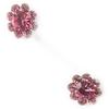 Les Trésors De Lily [J8700] - Pink 'Crystal Flowers' Silver Earrings