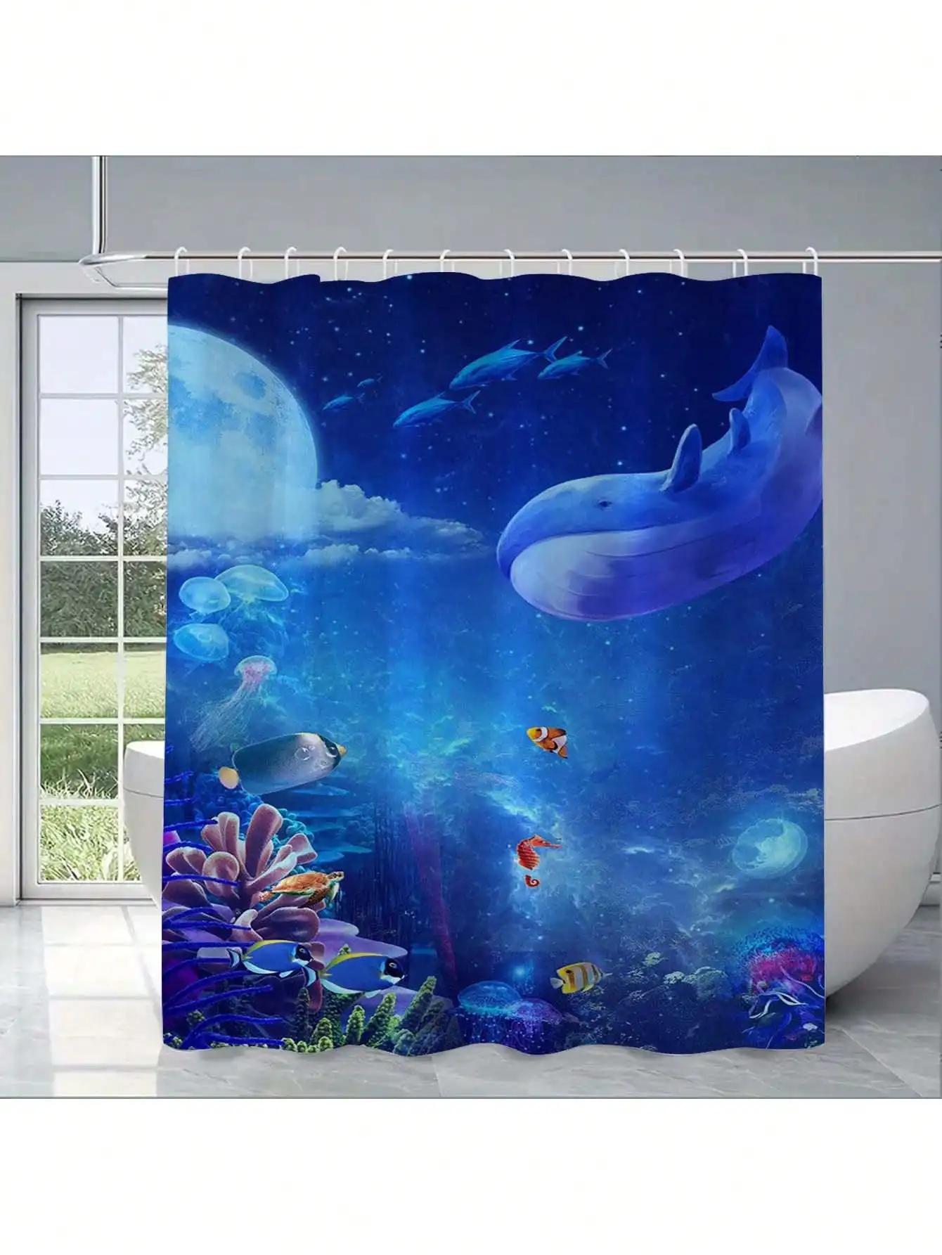 

Ocean Dream Shower Curtain: Embrace the Vibrant Design, Soft Fabric, and Underwater Vibes for Your Tranquil Bathroom 90x180cm
