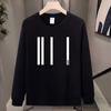 Trendy Brand Threaded Cuffs Long-Sleeved T-Shirt Pure Cotton Men'S Bottoming Shirt Trendy Autumn And Winter Men'S And Women'S Tops
