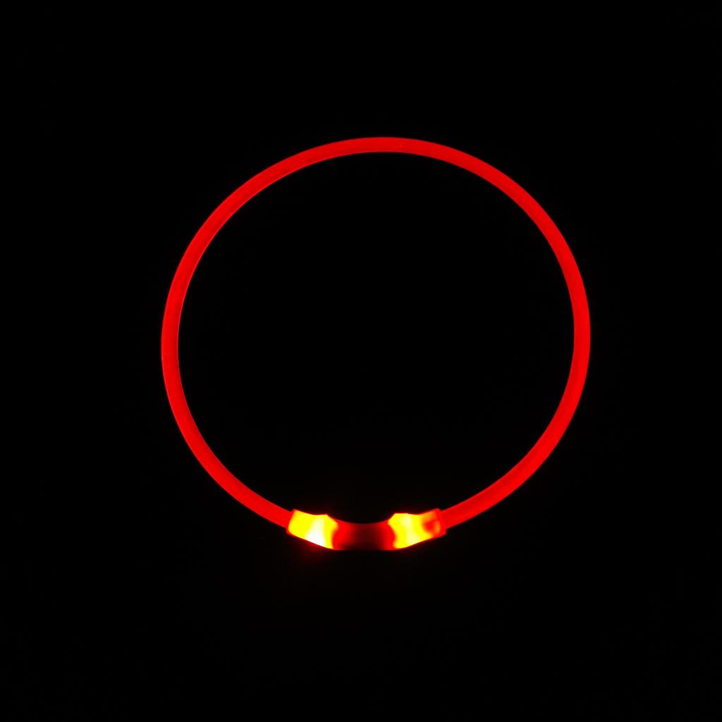 USB Rechargeable LED Dog Collar 3 Modes Glowing Light for Cats Dogs Pet Safety Night Walking Loss Prevention