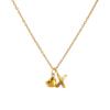 Doreen Box Gold Plated Heart Letter  Pendant  Necklace 304 Stainless Steel Chain Necklace For Women, Stylish Gift 45cm+ 5cm,1PC