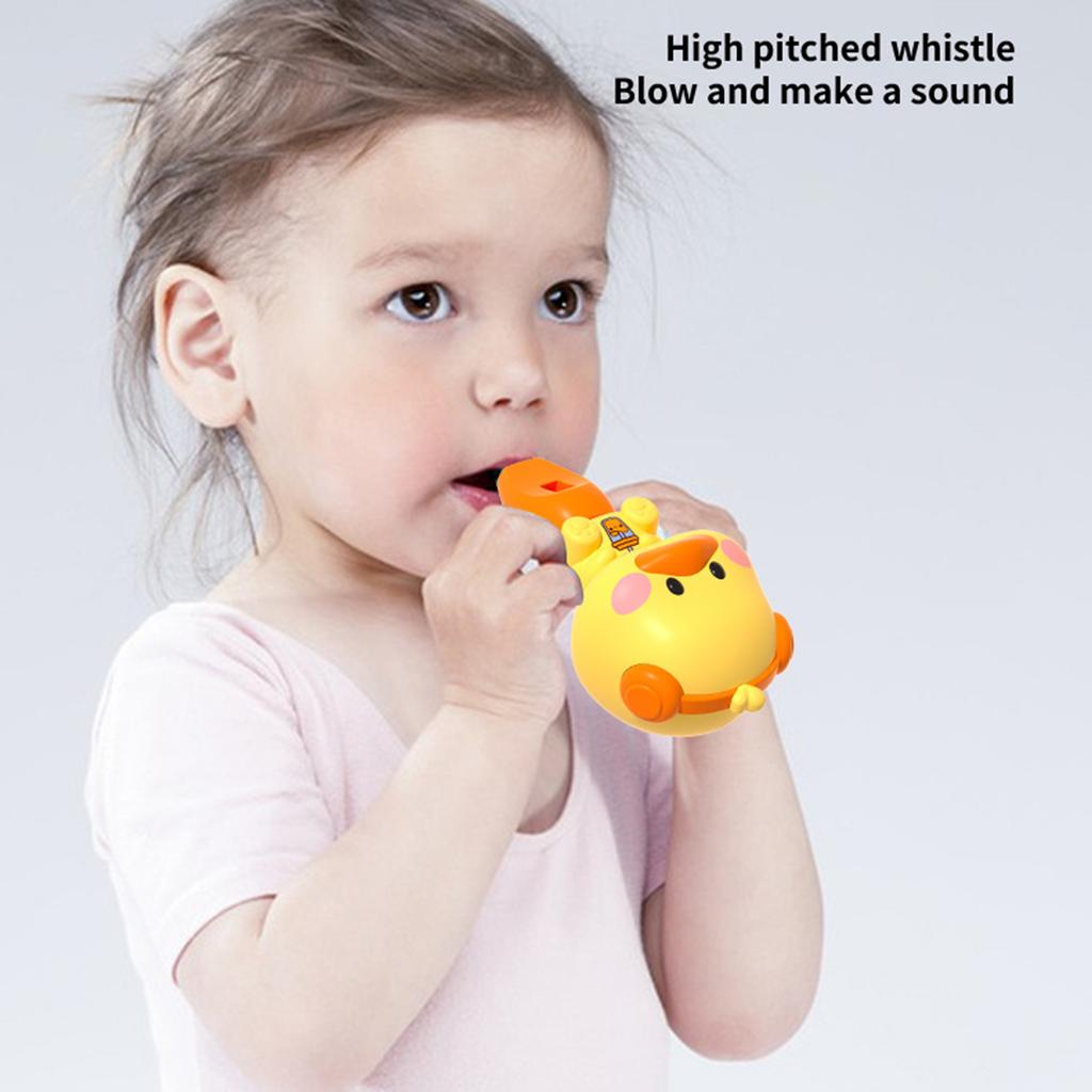Colorful Cartoon Whistle Toy for Children Play Train Mouth Muscles Promote Sound Perception Hand Eye Coordination Toy