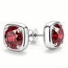 6.5mm 925 Sterling Silver Moissanite Stud Earrings For Women Simple Fashion Versatile Square Cut D VVS1 Exquisite Jewelry