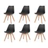 Day and Night - Day and Night Dining Chairs 6 Units Black Plastic