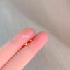 3/4/5/6Mm Classic Titanium Steel Dot Ball Stud Earrings Unisex Gold Color Stackable Simple Women'S Jewelry Christmas Gifts