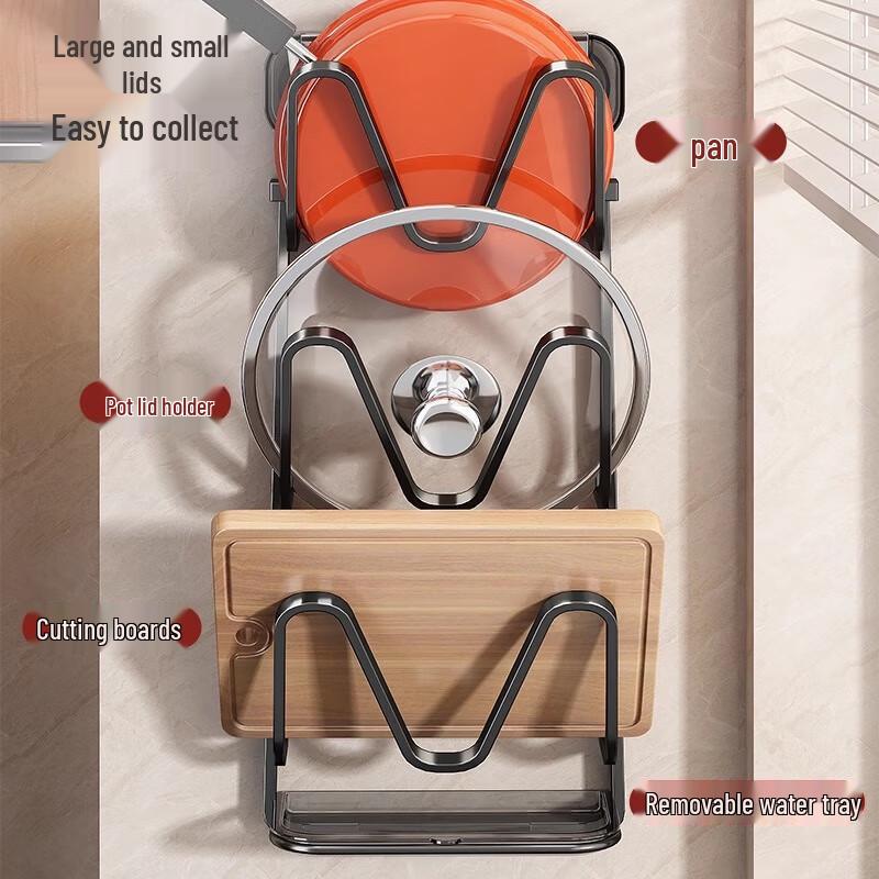 Youqin Saugnapf Küchen Topfdeckel & Schneidebrett Organizer