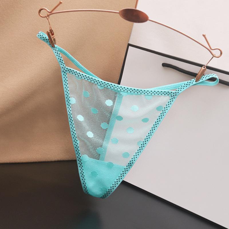 Förföriska Prickiga Trosor med Låg Midja och Transparent Tanga