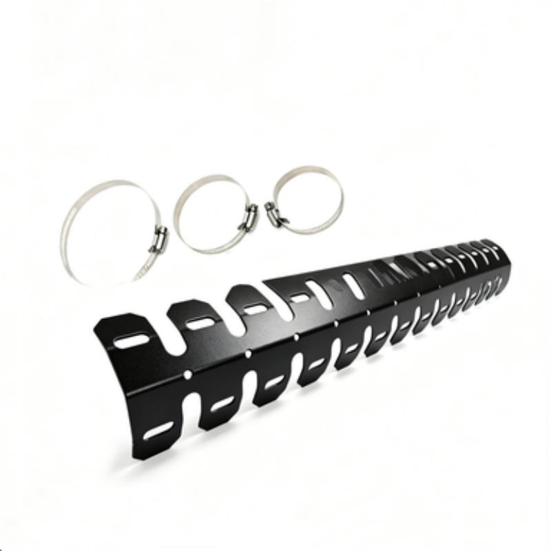 Motorcycle Exhaust Pipe Heat Shield Cover Aluminum Alloy Black 61cm