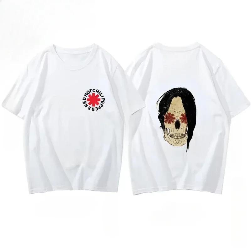 Fashion Women s T-Shirt New Red Hot Chili T Shirt Peppers Graphic Printe S