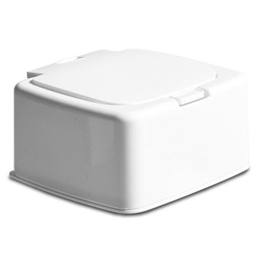 Mini Desktop Dustproof Plastic Cotton Swab Storage Box Bucket Organizer with Lid