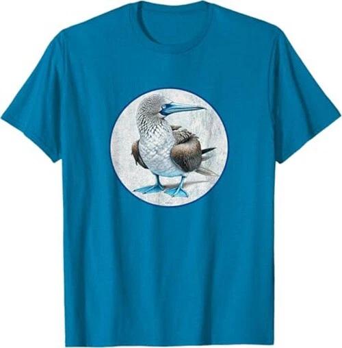 Blue Footed Booby T-Shirt Retro Bird Tee Design *NEW 10* Colors by Bird.Fan XL