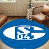 Glänzender Stern des FC Schalke Runde Matte Heimdekoration, Stuhlmatte Für Wohnzimmer, Schlafzimmer, Fußmatte Heimdekoration Geburtstagsgeschenk Weihnachtsgeschenke