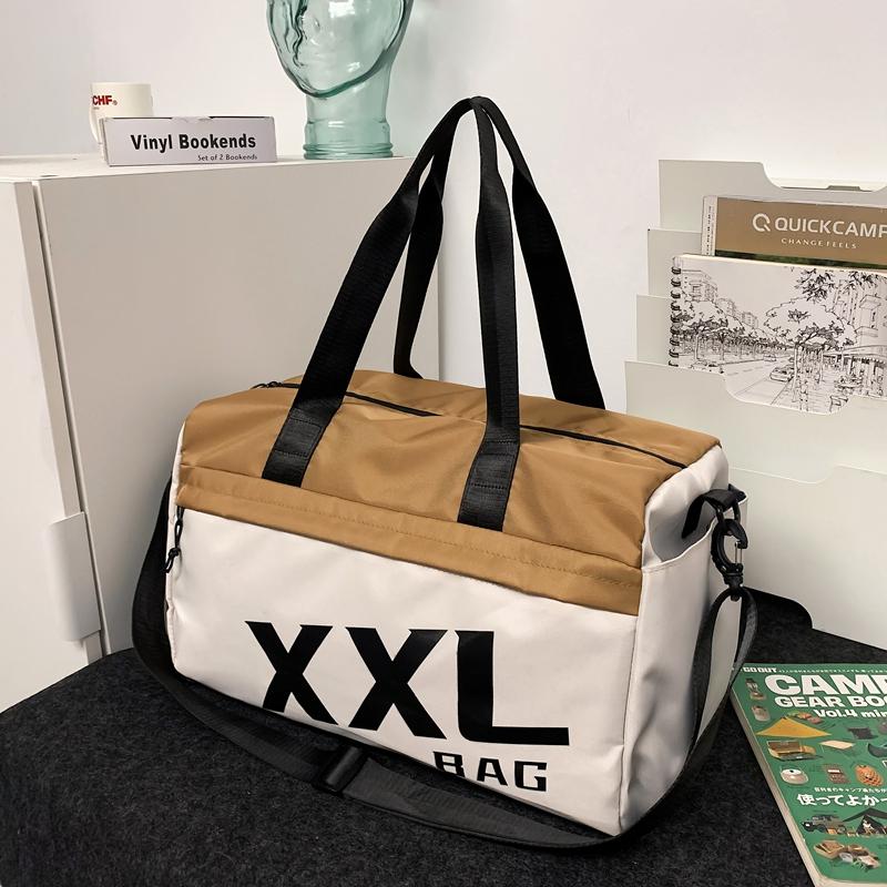 Cestovní taška na krátké vzdálenosti Velkokapacitní obchodní kabelka crossbody Fitness taška Sportovní taška se samostatnou suchou a mokrou přihrádkou Taška na jógu