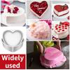 2Pcs 8 Inch Aluminum Heart Cake Bakeware Removable or Fixed Bottom Cake Die for Aluminum Alloy Baking Cake Mold Pan Nonstick