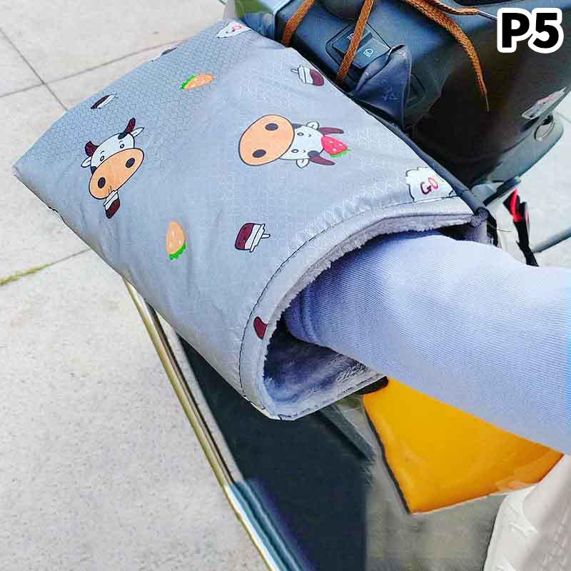 Autumn Winter Cartoon Electric Bike Warm Gloves Warm Mittens Scooters Motorcycle Electric Bike Handlebar Gloves Hand Guards